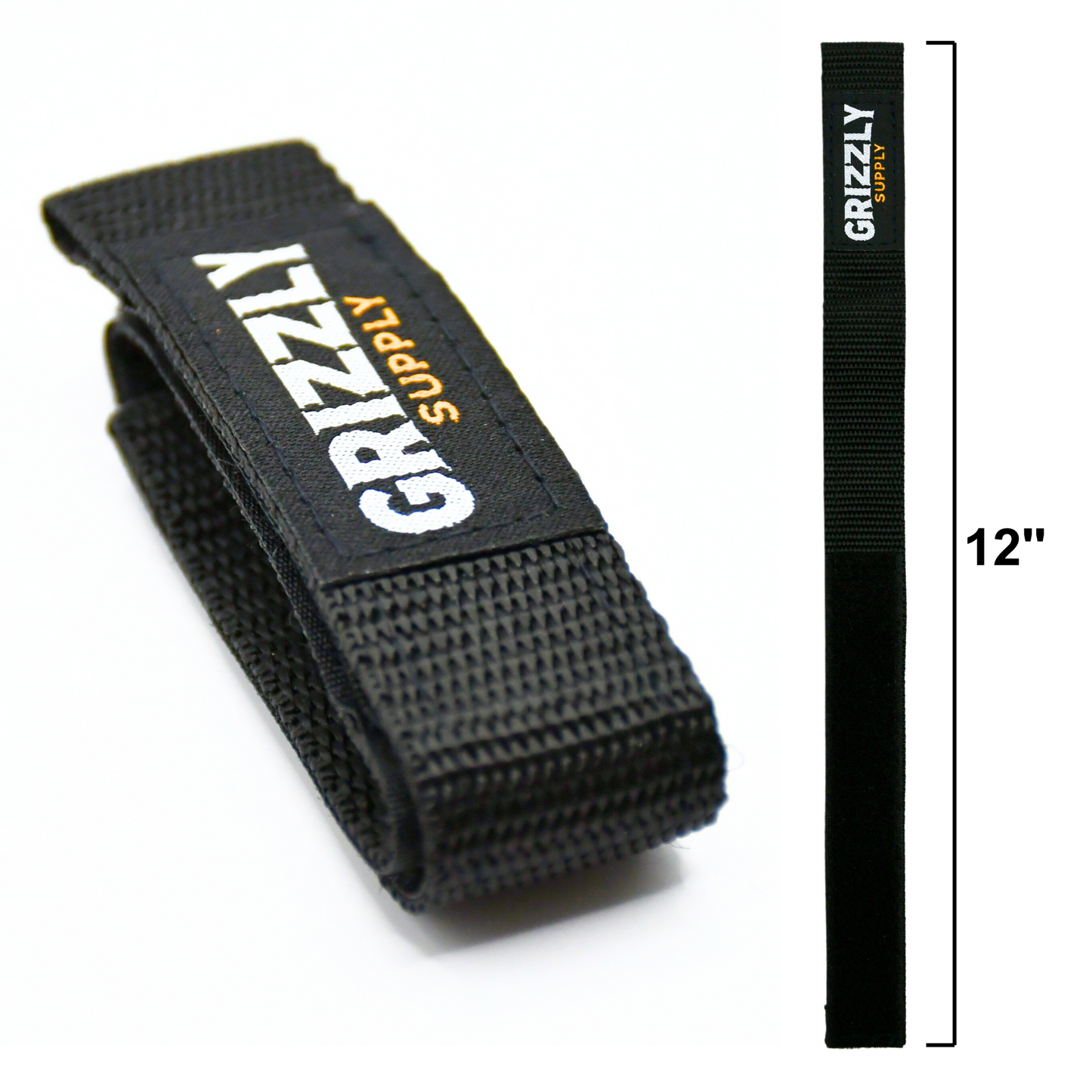 12" Black Hook and Loop Bundle Strap 3/pk