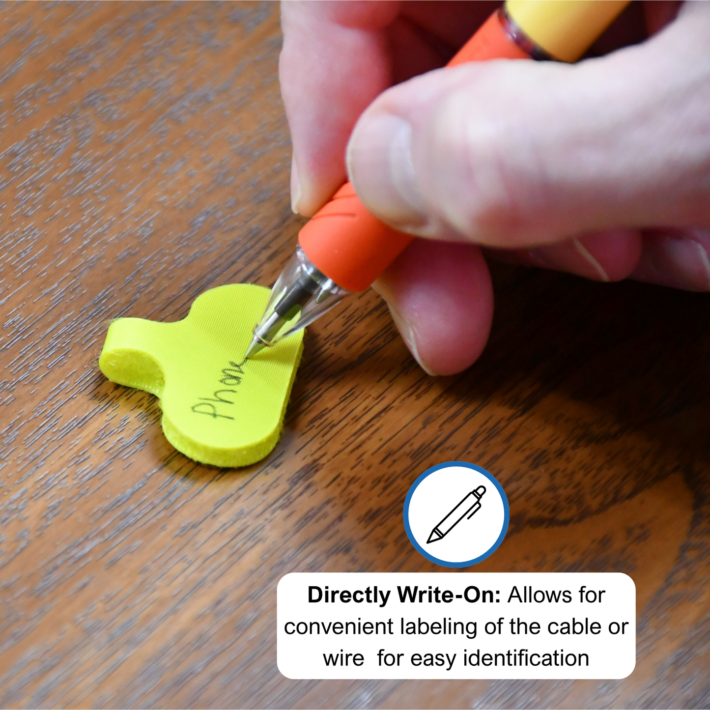 Assorted Color Small Cable Label 12/pk