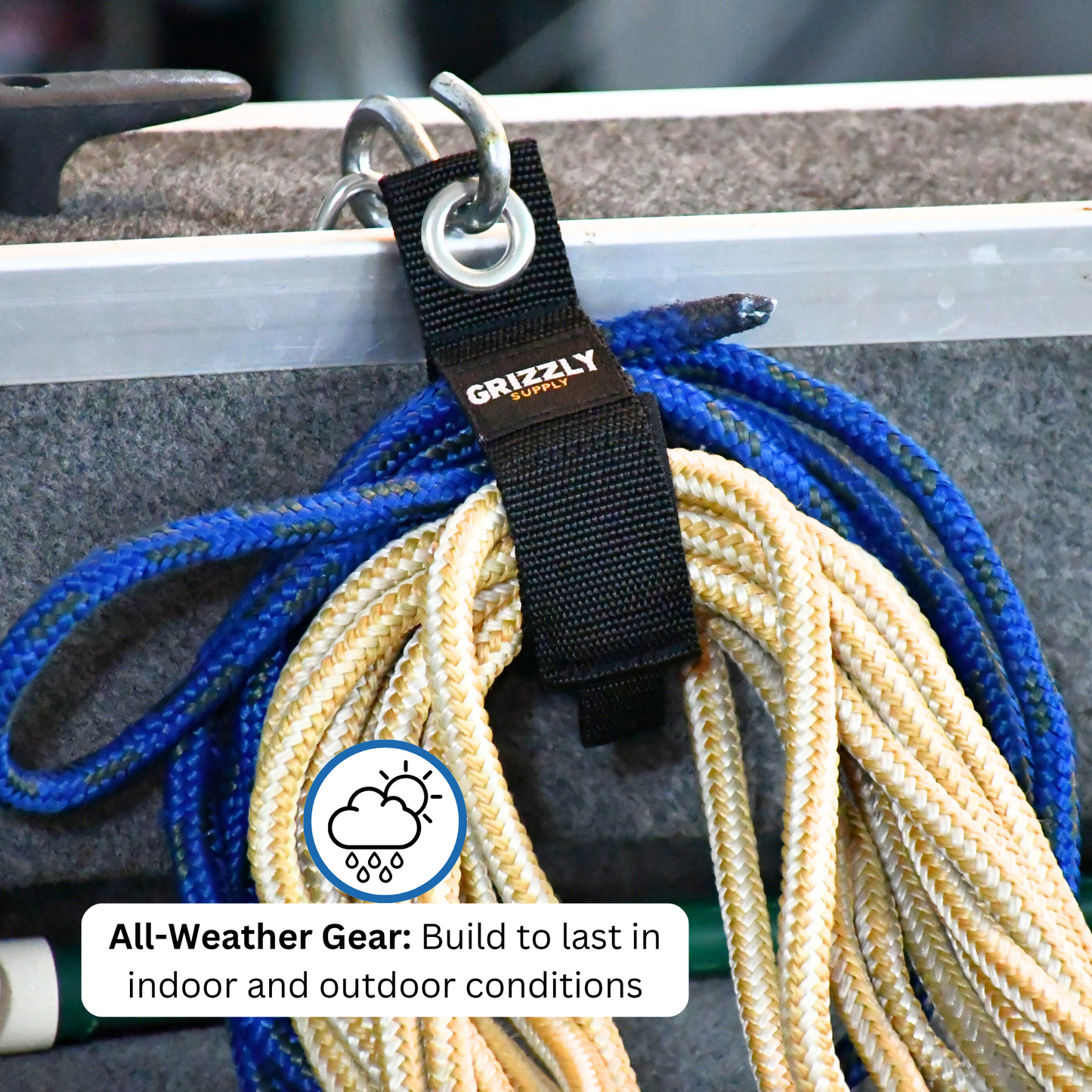10" Black Hook and Loop Storage Strap 3/pk