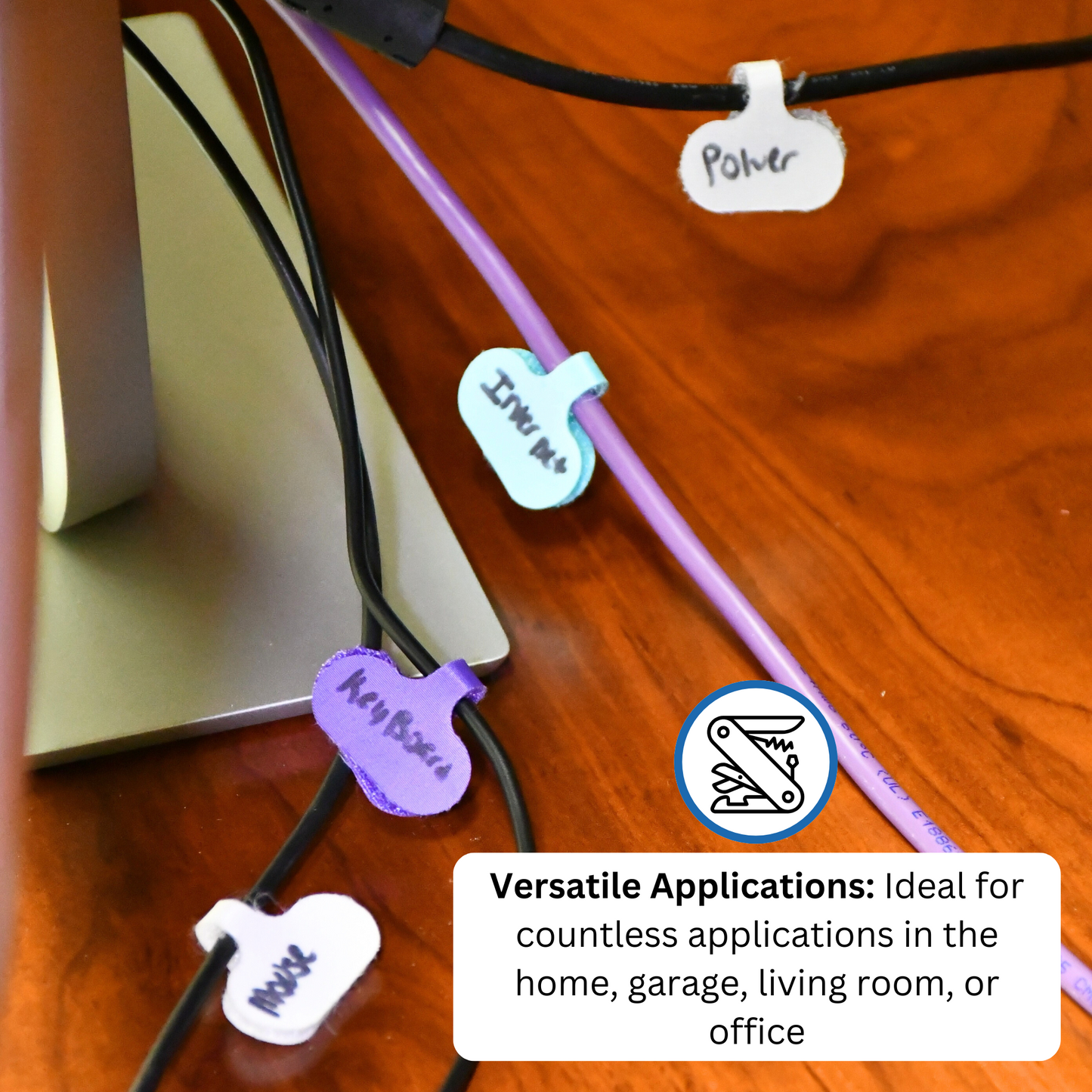 Assorted Color Small Cable Label 12/pk