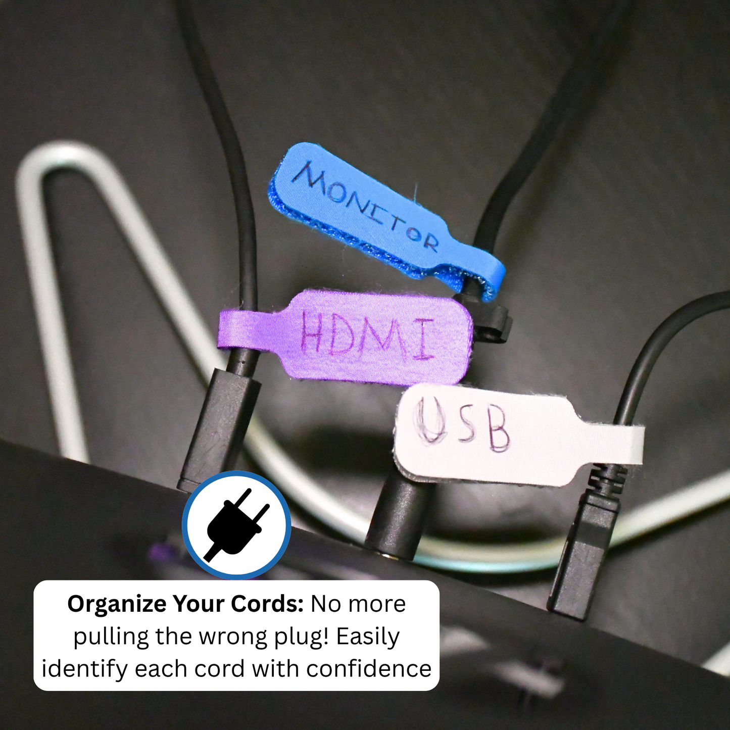Assorted Color Medium Cable Label 10/pk