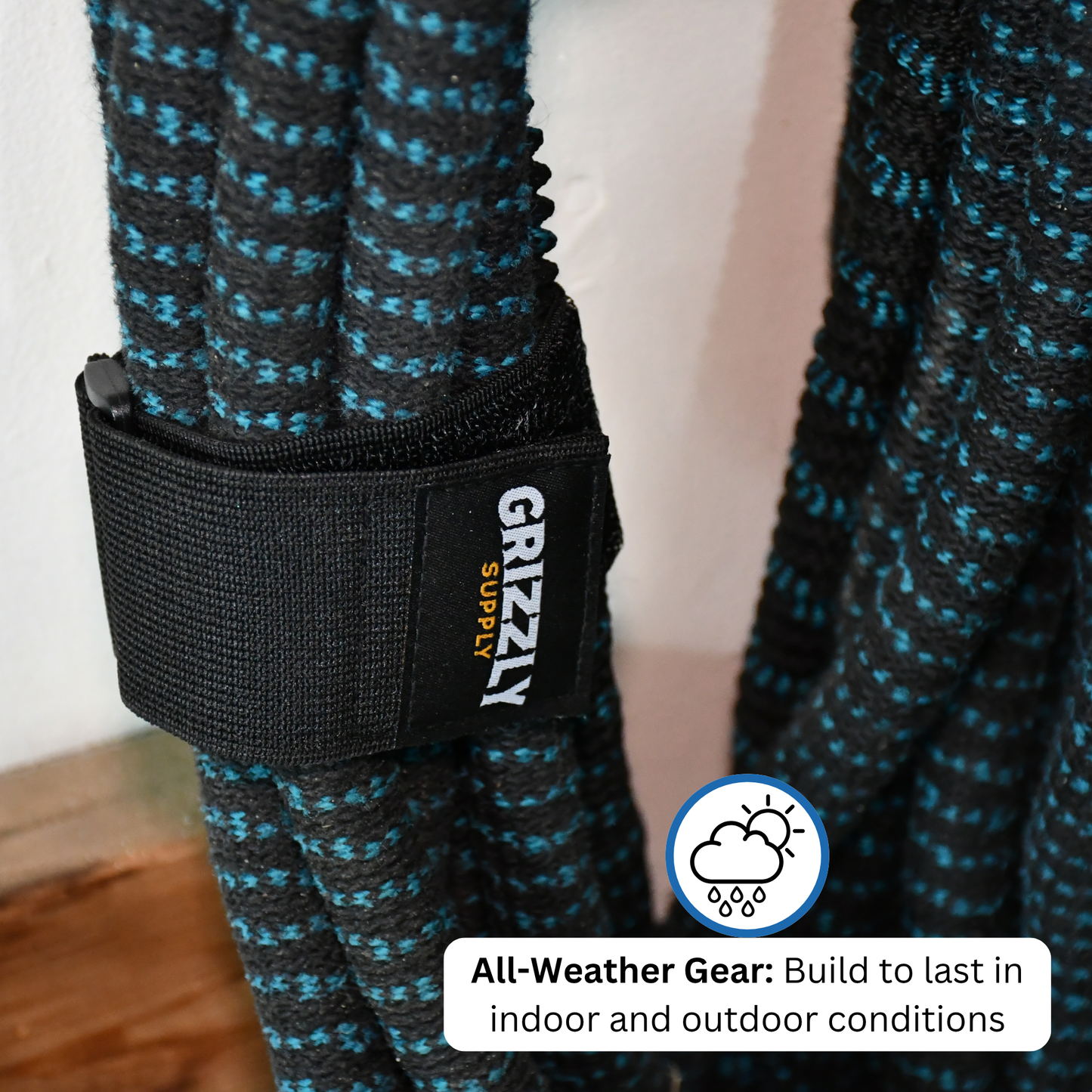 12" Black Stretch Strap 4/pk