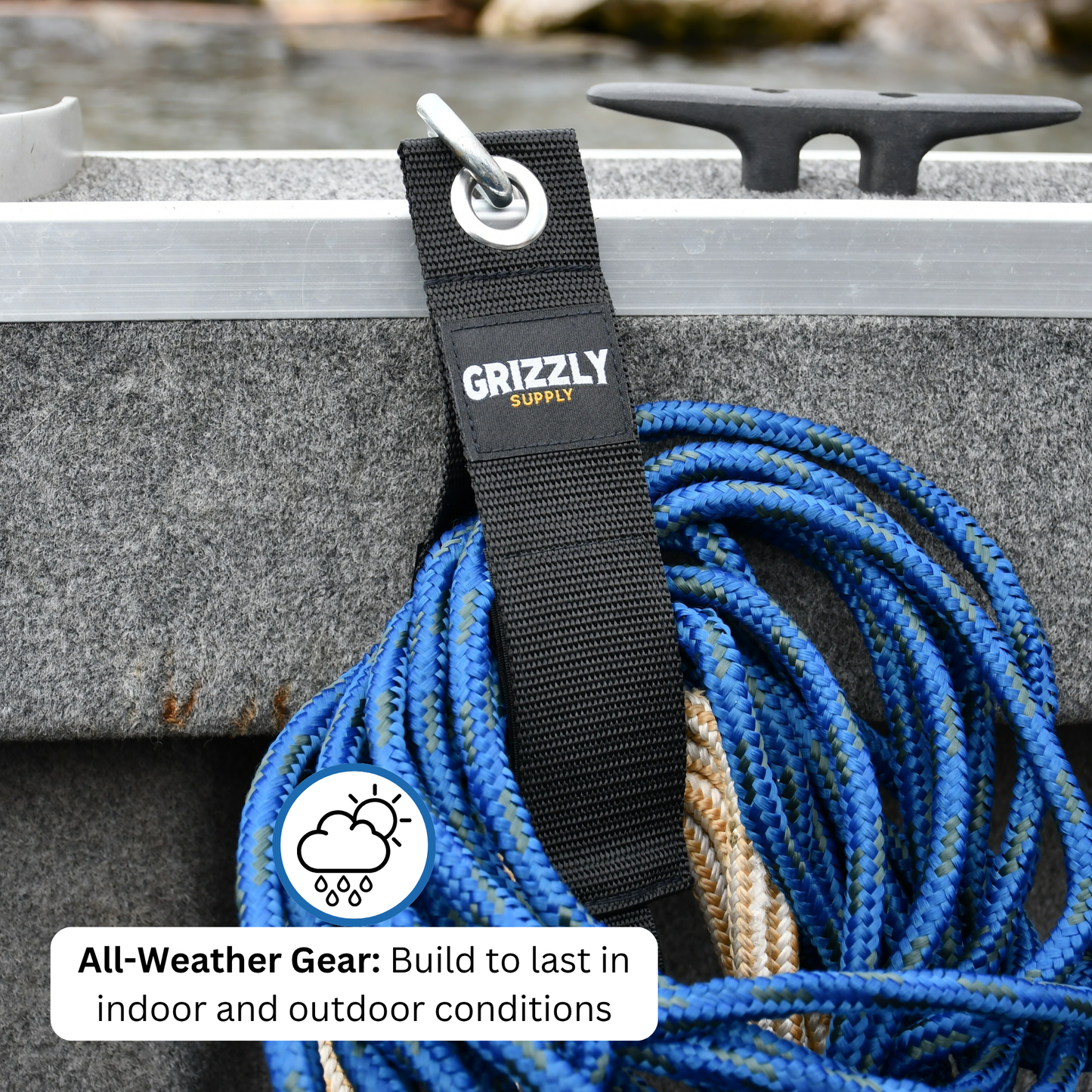 17" Black Hook and Loop Storage Strap 2/pk