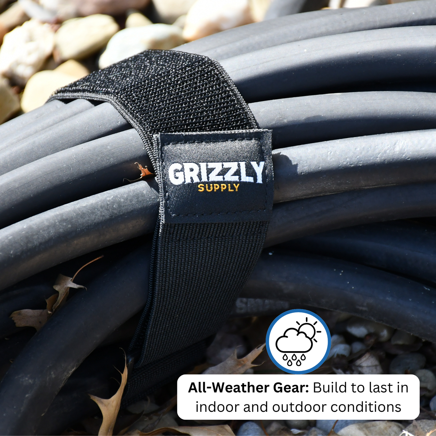 18" Black Stretch Strap 3/pk