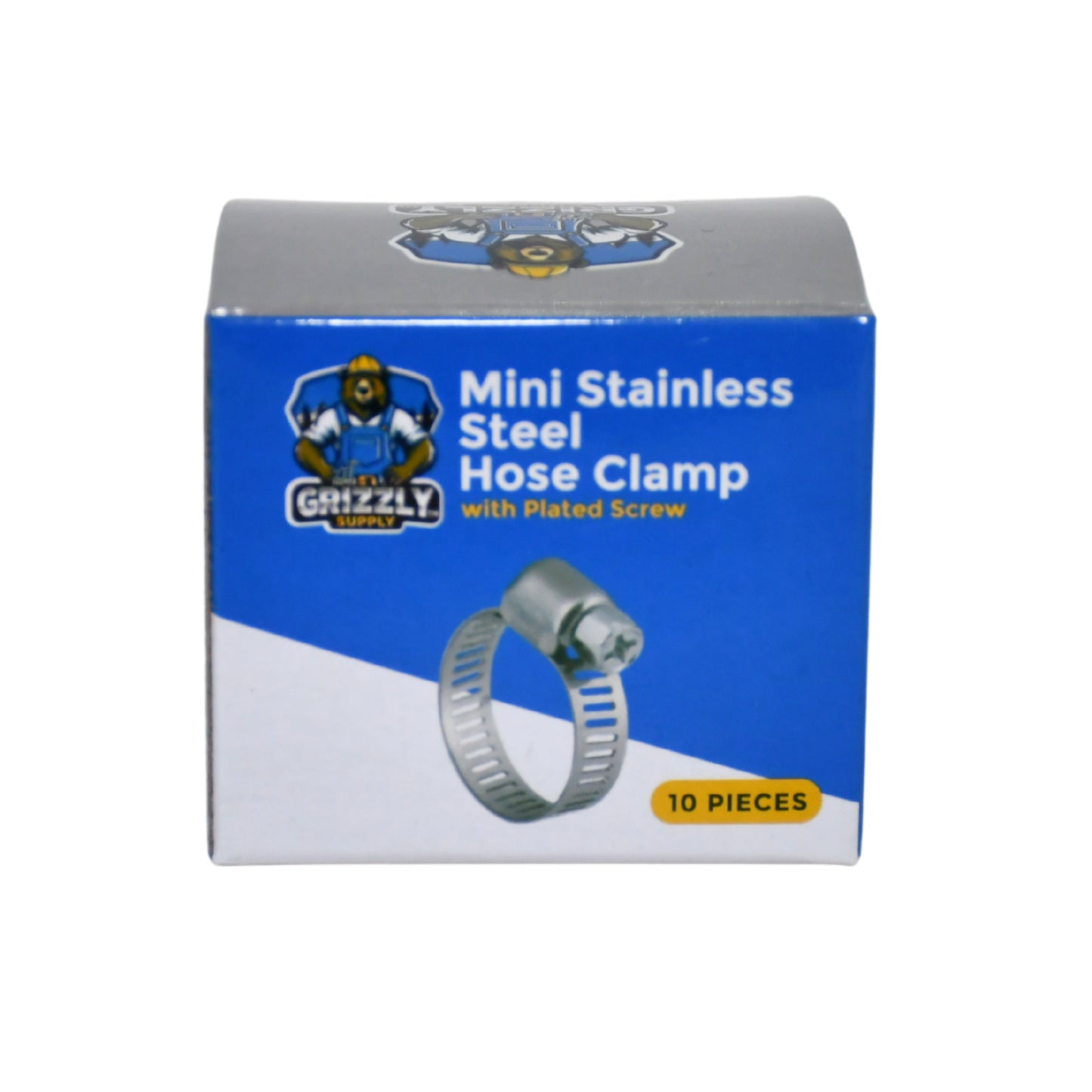 Mini Stainless Steel Hose Clamps with Zinc-Plated Screw 10/box
