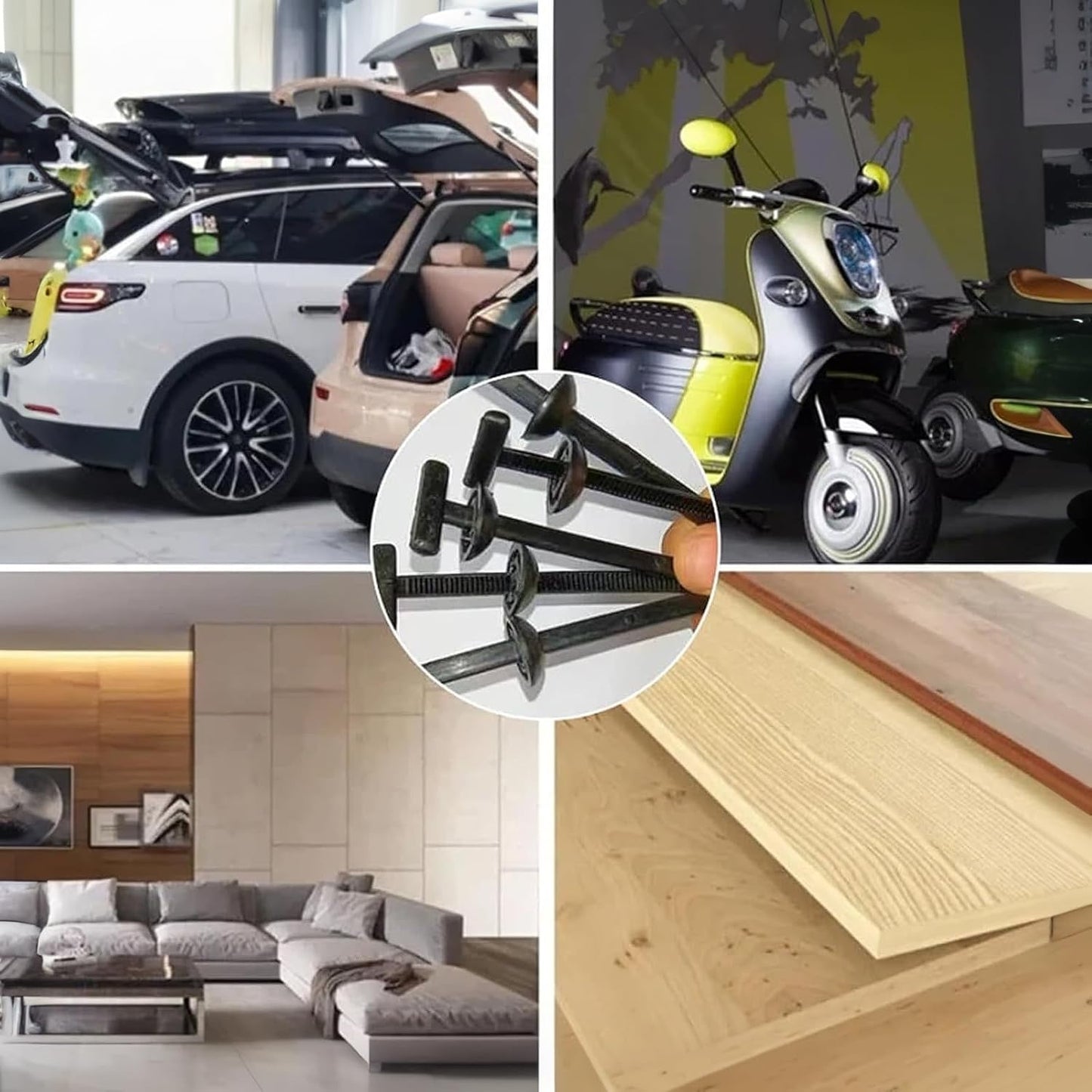 4” Universal Rivet Tie UV Black Nylon 100/bag