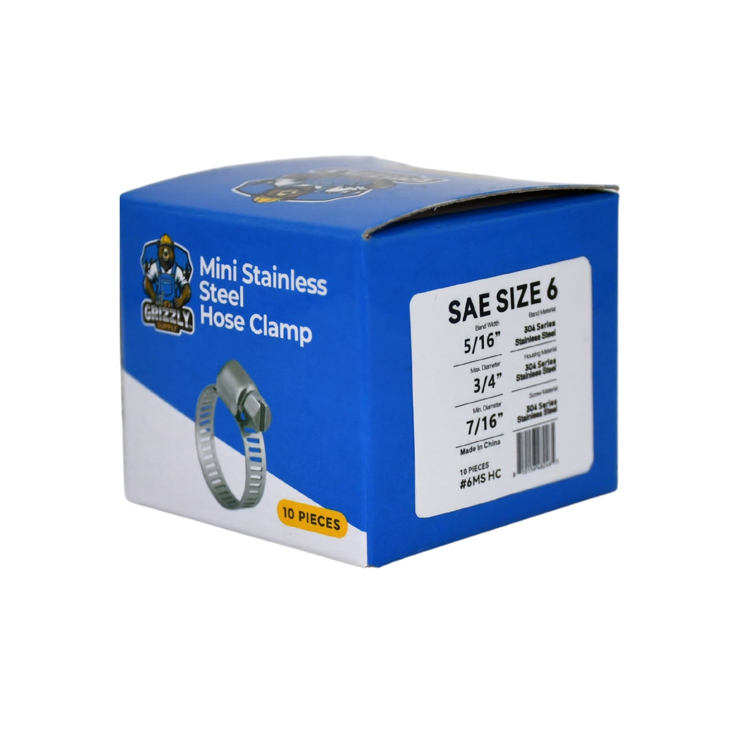 Mini Stainless Steel Hose Clamps 10/box