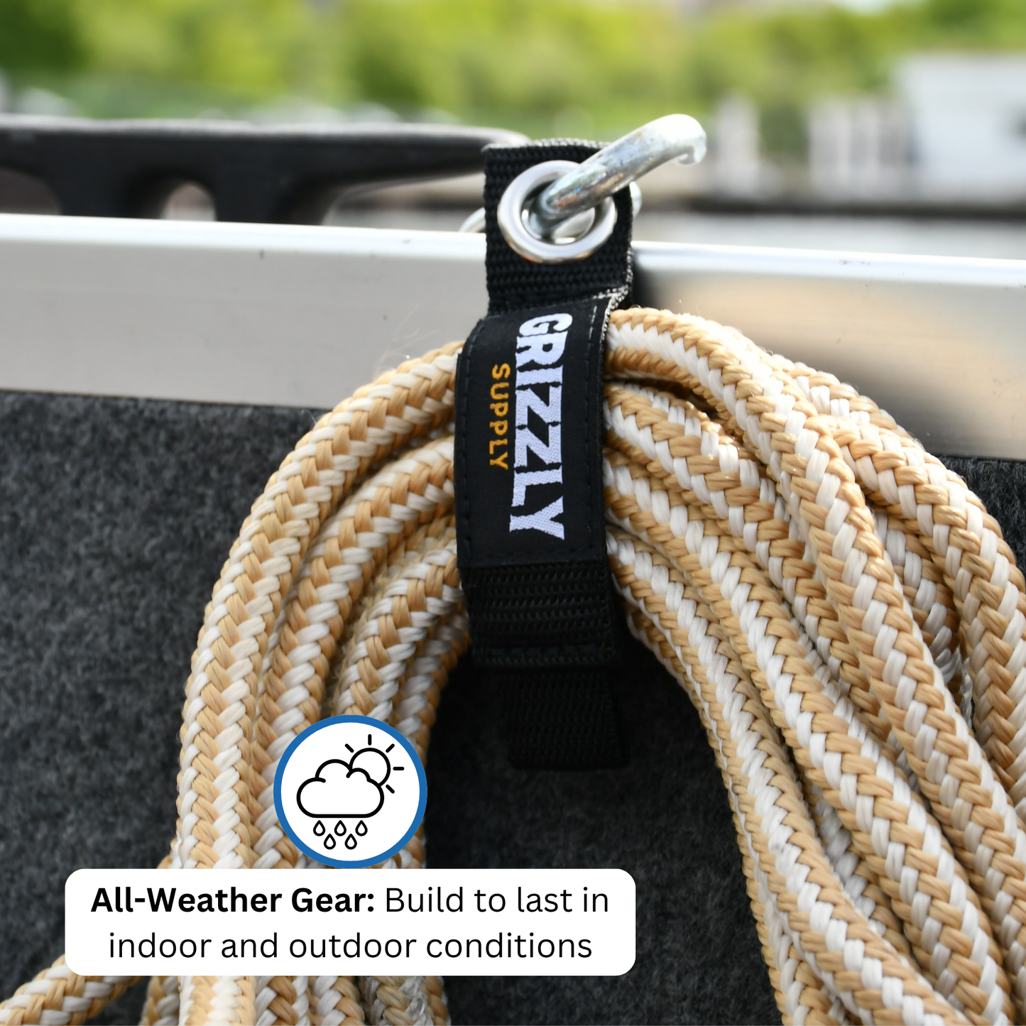 7" Black Hook and Loop Storage Strap 4/pk