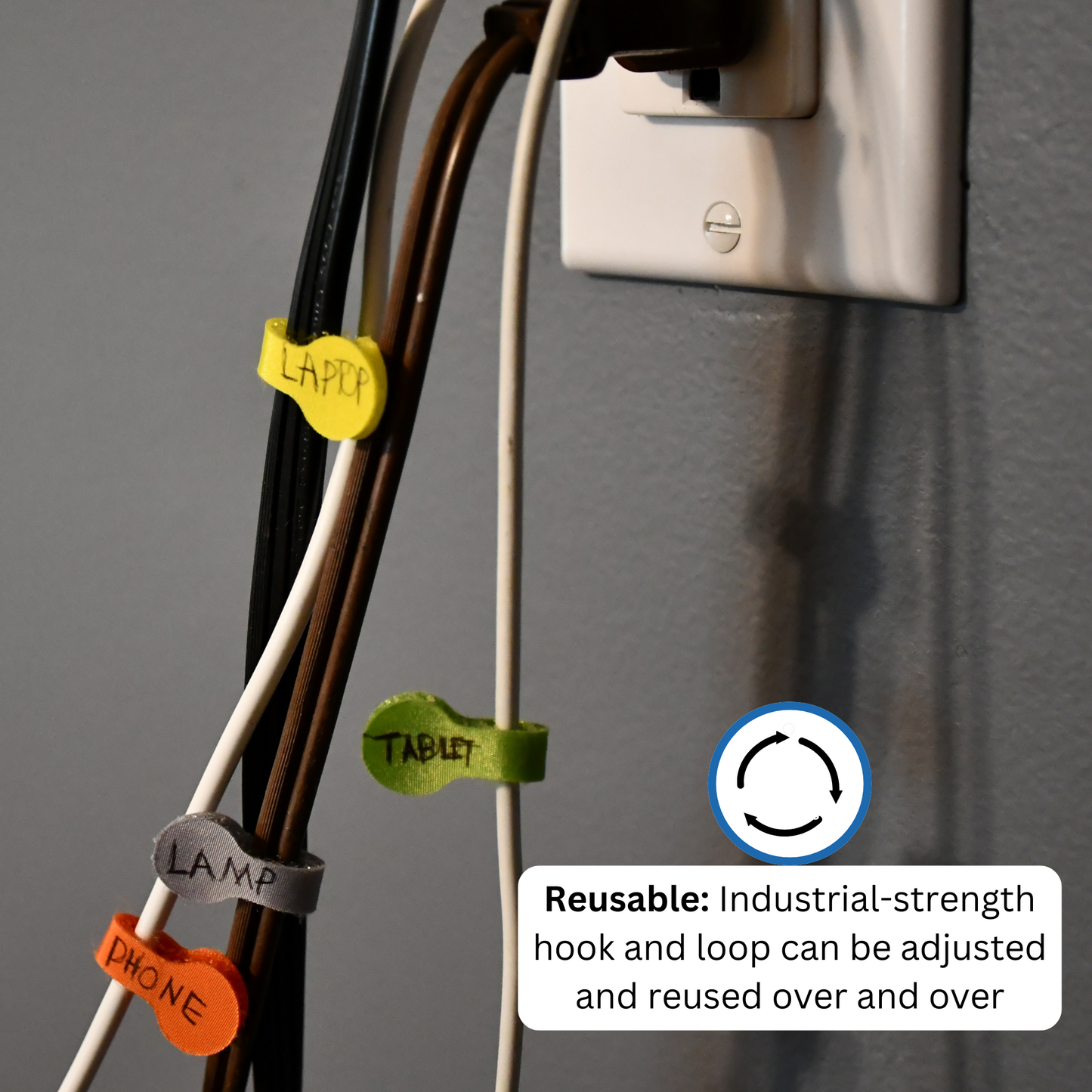 Assorted Color Mini Cable Label 20/pk