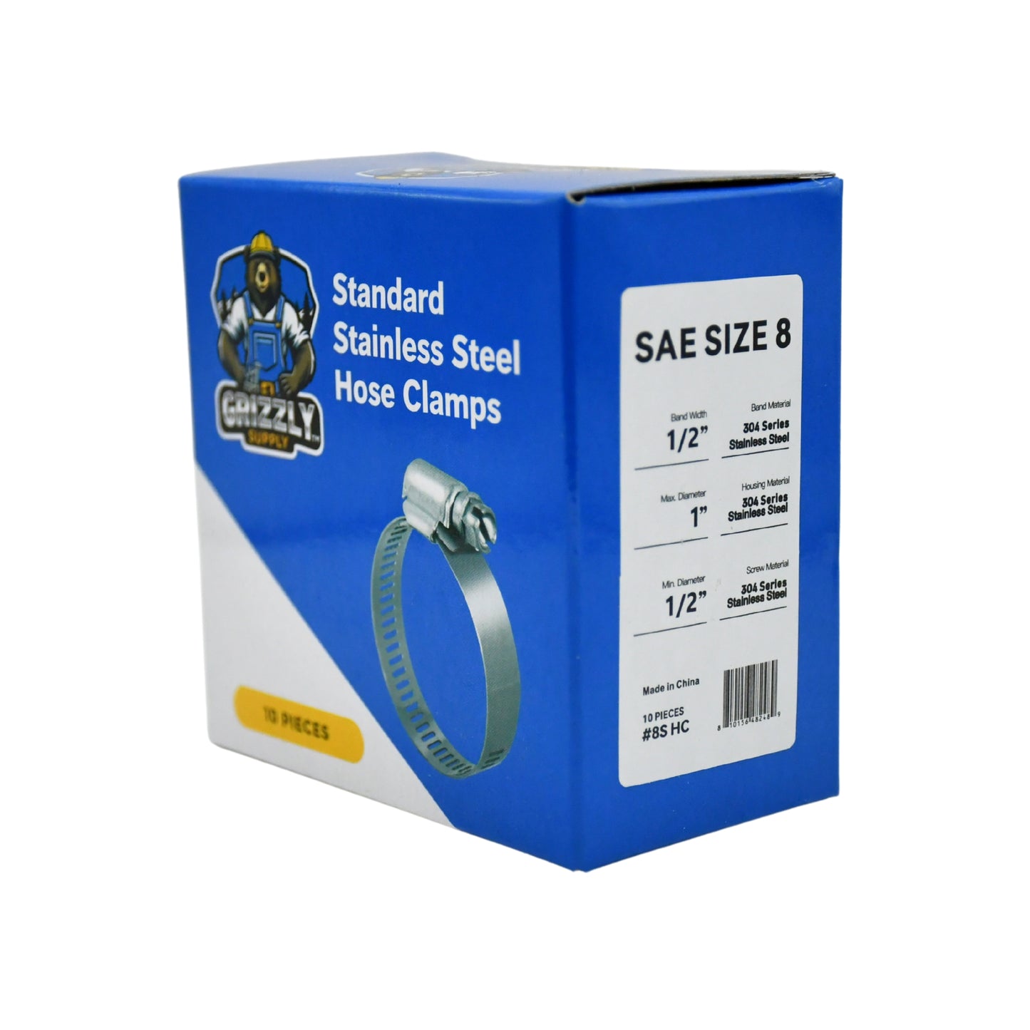 Standard Stainless Steel Hose Clamps 10/box