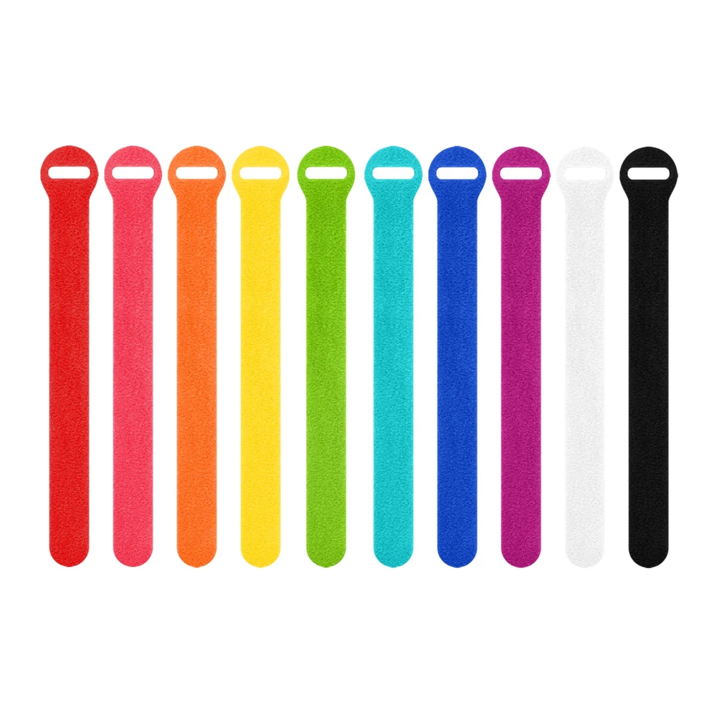 8" Colored Hook and Loop Cable Tie 10/pk