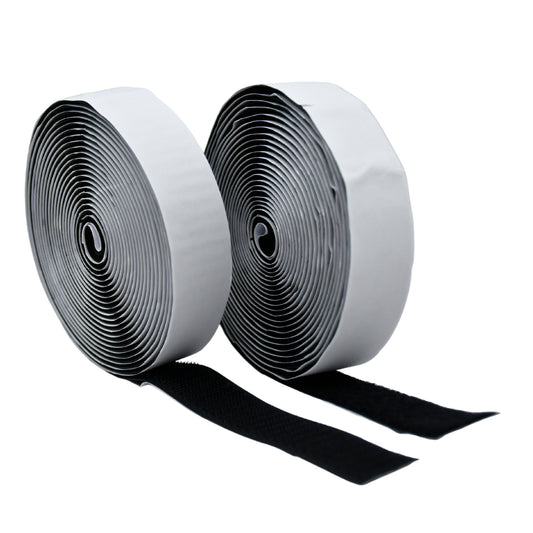 15'x1" Black Adhesive Hook and Loop Roll 1/pk