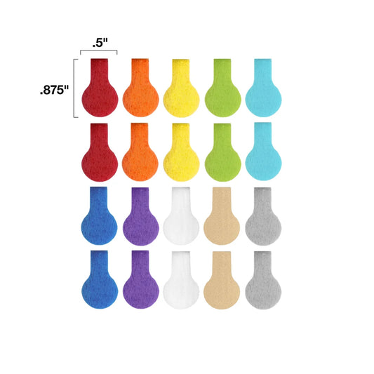 Assorted Color Mini Cable Label 20/pk