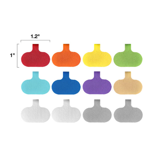 Assorted Color Small Cable Label 12/pk