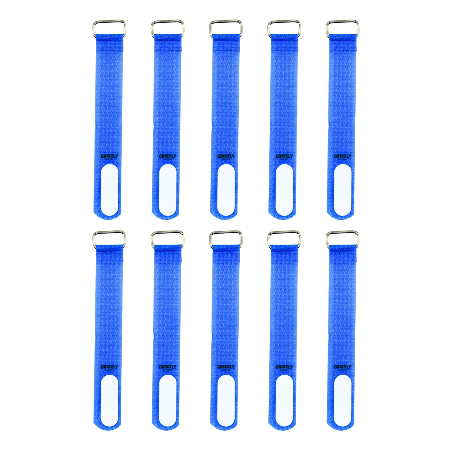 5" Blue Hook and Loop Cinch Strap 10/pk