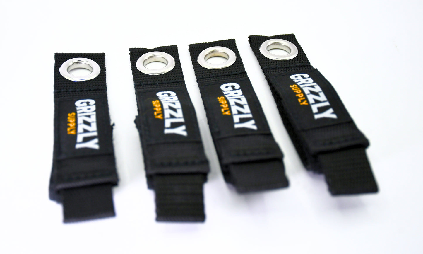 7" Black Hook and Loop Storage Strap 4/pk