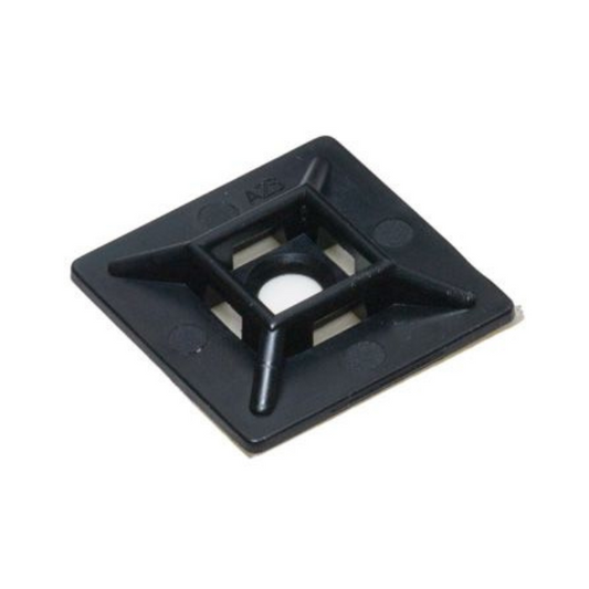 .75" Black 4-Way Adhesive Cable Mount 100/bag
