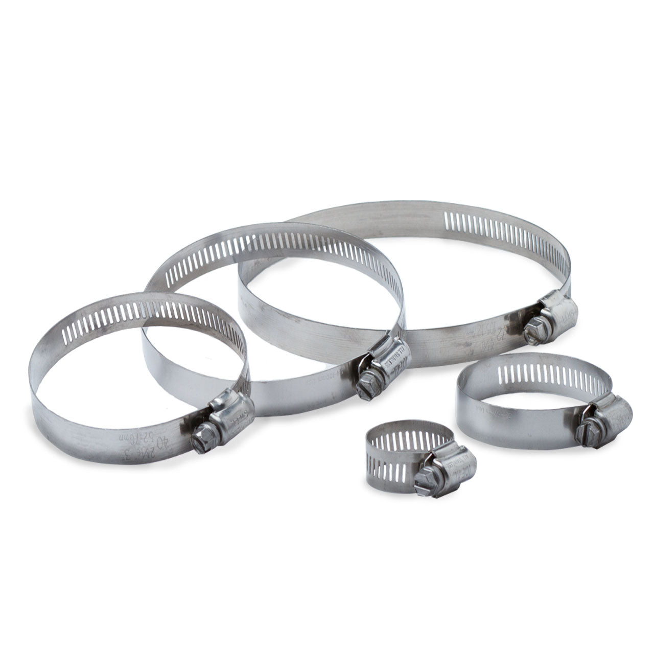 Mini Stainless Steel Hose Clamps with Zinc-Plated Screw 10/box
