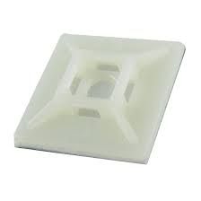 1" Natural 4-Way Adhesive Cable Mount 100/bag