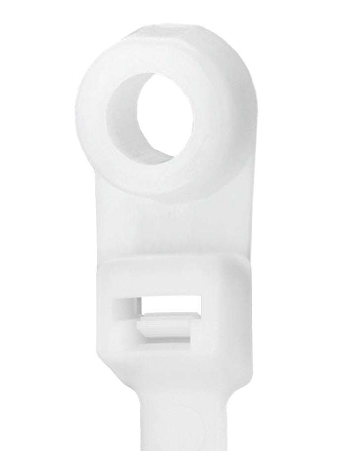 6" 40lb Natural Screw Mount Cable Tie 100/bag