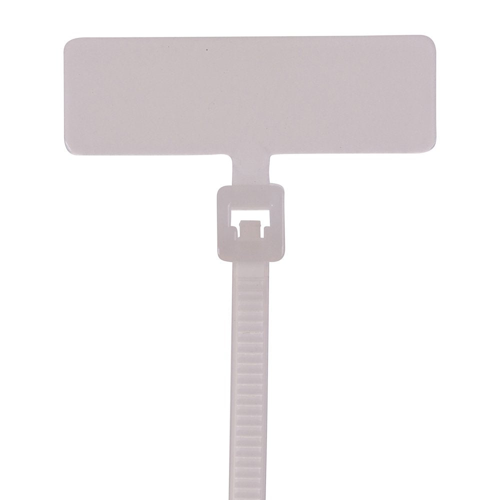 4" 18lb Natural Marker ID Flag Cable Tie 100/bag
