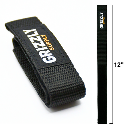12" Black Hook and Loop Bundle Strap 3/pk