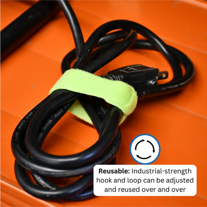 5", 8" Colored Hook and Loop Cable Tie 20/pk