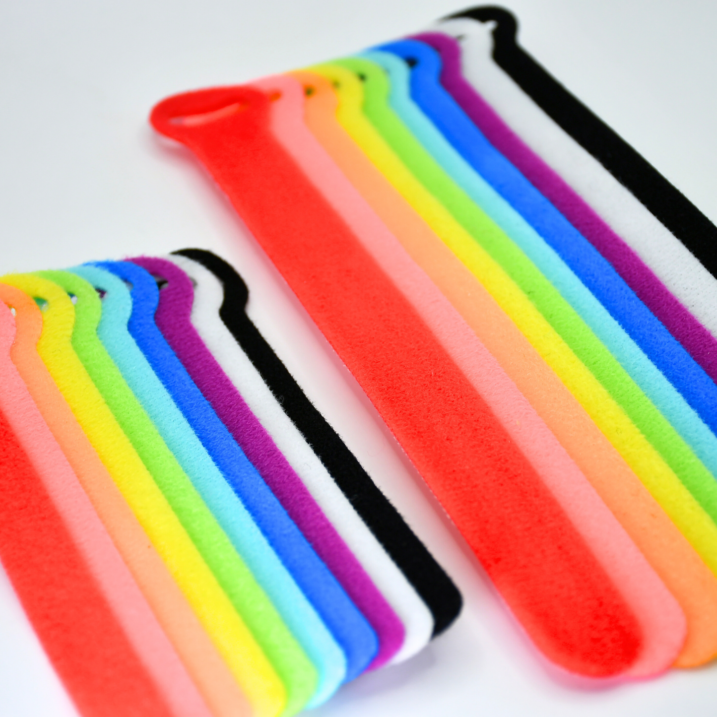 5", 8" Colored Hook and Loop Cable Tie 20/pk