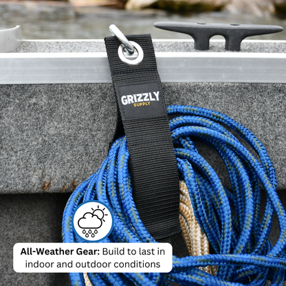 17" Black Hook and Loop Storage Strap 2/pk