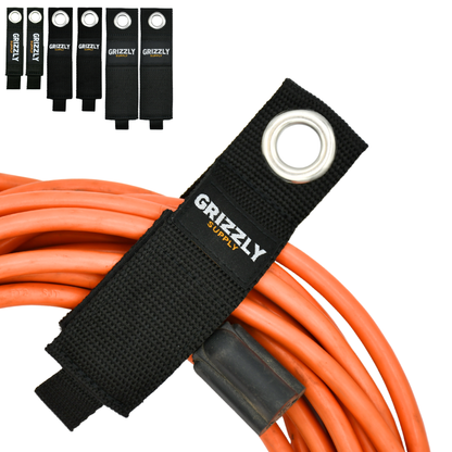 7", 10", 13" Black Hook and Loop Storage Strap 6/pk
