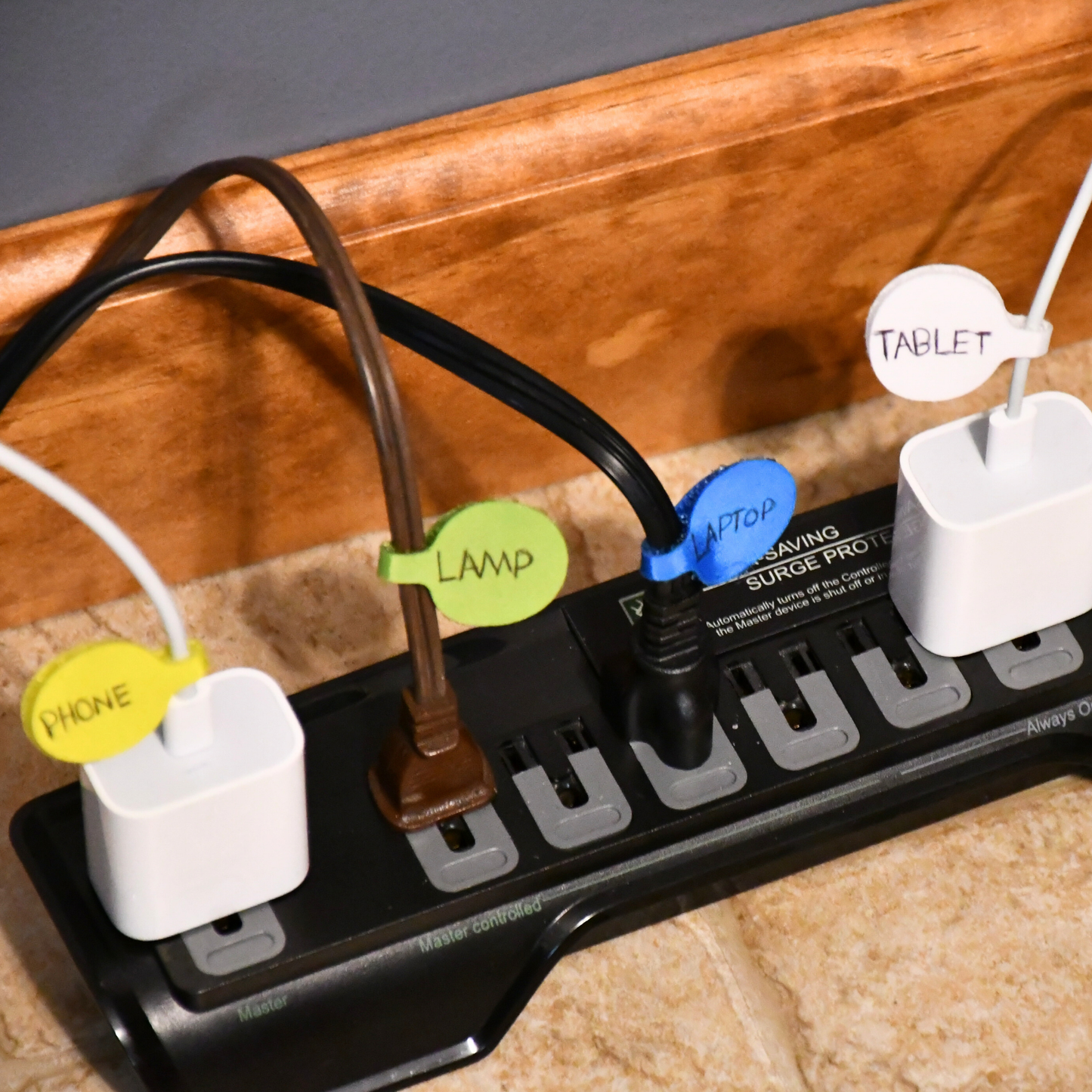 Assorted Color Circle Cable Label 10/pk