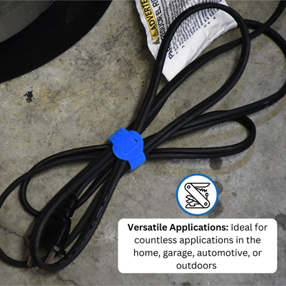 5" Colored Hook and Loop Cable Tie 20/pk