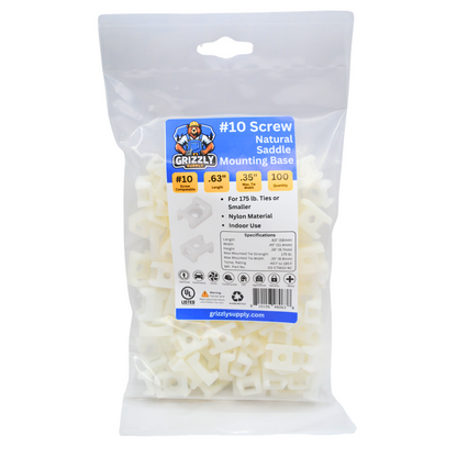#10 Screw Natural Saddle Mount 100/bag