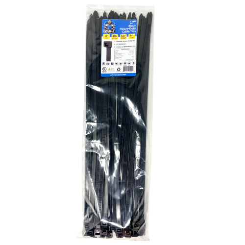 17" 175lb Black Heavy-Duty Cable Tie 50/bag