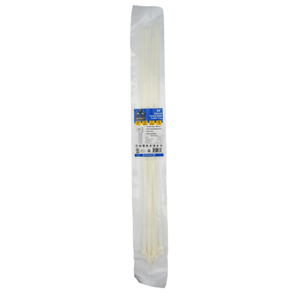 24" 175lb Natural Heavy-Duty Cable Tie 10/bag