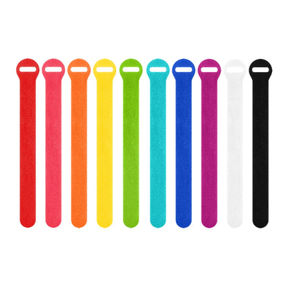 8" Colored Hook and Loop Cable Tie 10/pk