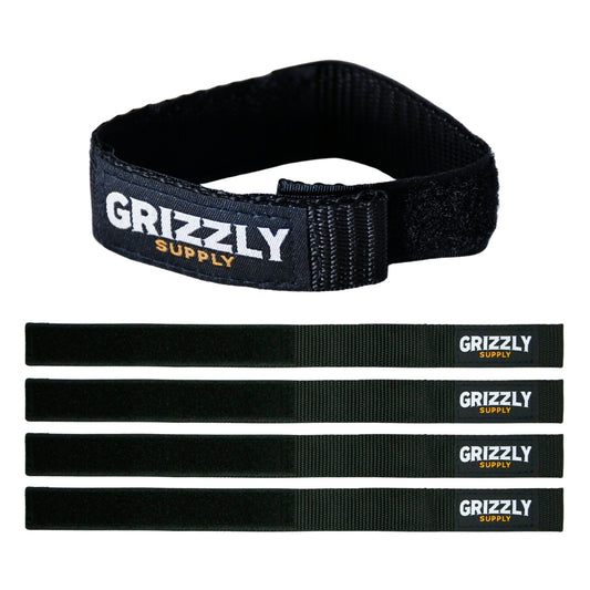 9" Black Hook and Loop Bundle Strap 4/pk
