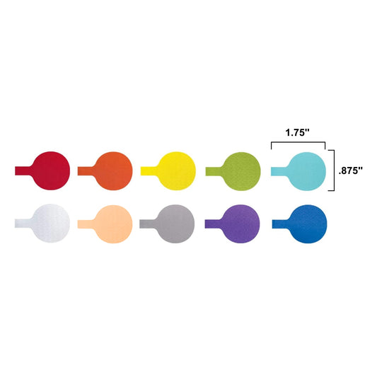 Assorted Color Circle Cable Label 10/pk