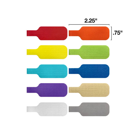 Assorted Color Medium Cable Label 10/pk