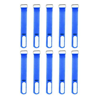5" Blue Hook and Loop Cinch Strap 10/pk