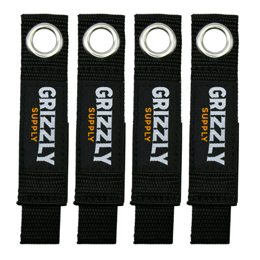 7" Black Hook and Loop Storage Strap 4/pk