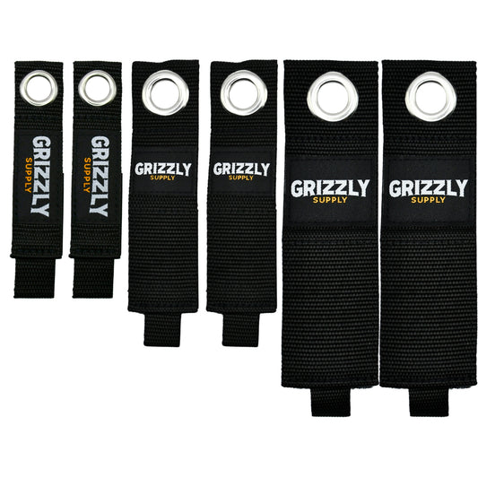 7", 10", 13" Black Hook and Loop Storage Strap 6/pk