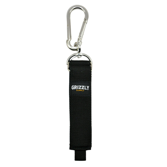 18" Black Hook and Loop Storage Strap with Carabiner 1/pk