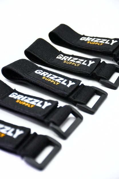 6" Black Stretch Strap 6/pk
