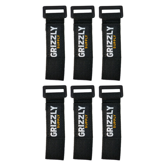 6" Black Stretch Strap 6/pk