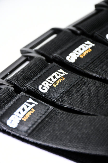 9" Black Stretch Strap 5/pk