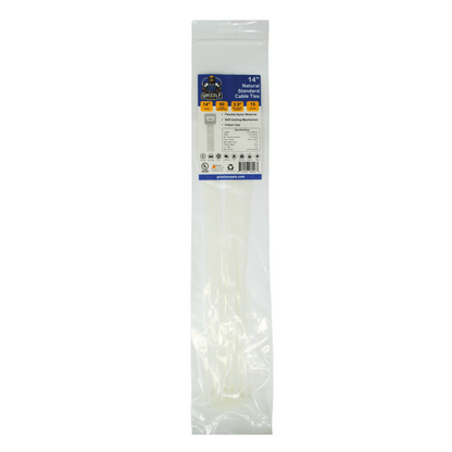 14" 50lb Natural Standard Cable Tie 15/bag