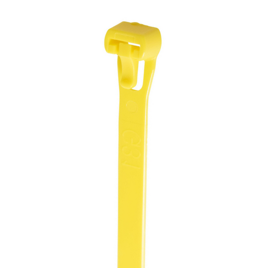 8" 50lb Yellow Reusable Cable Tie 25/bag