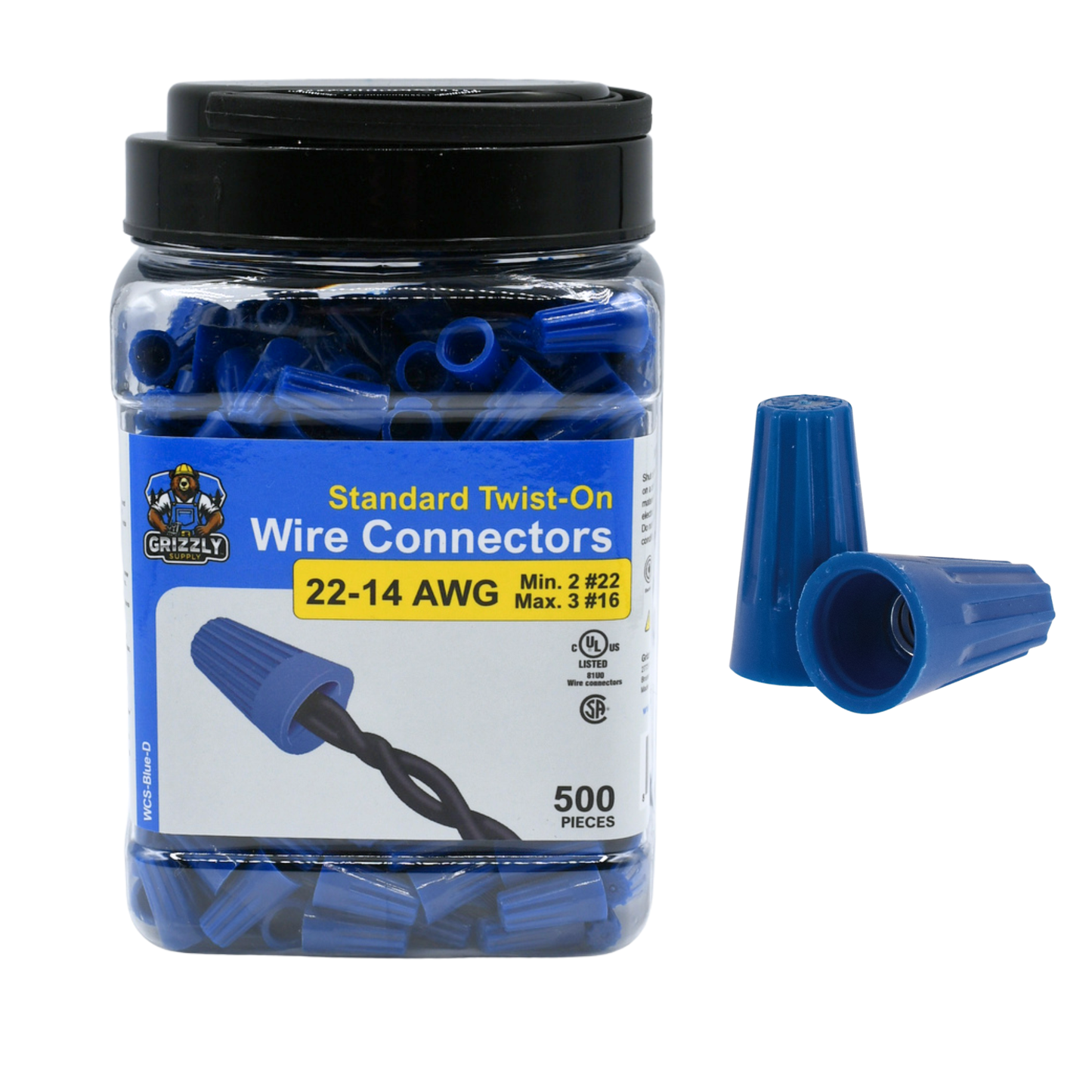 Standard Blue Screw-On Wire Connector 22-14 500/bag