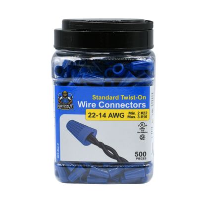 Standard Blue Screw-On Wire Connector 22-14 500/bag